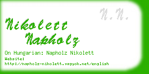 nikolett napholz business card